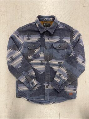 Jachs New York Blue Aztec Button-Up Shacket Men’s M